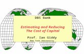 Prof. Ian Giddy New York University Estimating and Reducing The Cost of Capital DBS Bank.