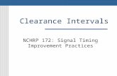 Clearance Intervals NCHRP 172: Signal Timing Improvement Practices.