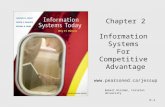 6-1 Chapter 2 Information Systems For Competitive Advantage  Robert Riordan, Carleton University.