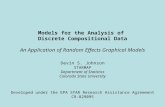 Models for the Analysis of Discrete Compositional Data An Application of Random Effects Graphical Models Devin S. Johnson STARMAP Department of Statistics.