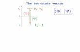 The two-state vector. ? At time t: ? Erasing the past.