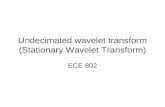 Undecimated wavelet transform (Stationary Wavelet Transform) ECE 802.