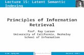 2011.03.16 - SLIDE 1IS 240 – Spring 2011 Prof. Ray Larson University of California, Berkeley School of Information Principles of Information Retrieval.