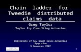 1 Chain ladder for Tweedie distributed claims data Greg Taylor Taylor Fry Consulting Actuaries University of New South Wales Actuarial Symposium 9 November.