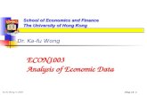 Ka-fu Wong © 2003 Chap 13- 1 Dr. Ka-fu Wong ECON1003 Analysis of Economic Data.