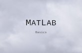 M AT L AB Basics. MATLAB User Environment Workspace/Variable Inspector Command History Command Window.