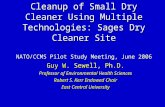 Cleanup of Small Dry Cleaner Using Multiple Technologies: Sages Dry Cleaner Site NATO/CCMS Pilot Study Meeting, June 2006 Guy W. Sewell, Ph.D. Professor.