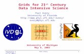 University of Michigan (May 8, 2003)Paul Avery1 University of Florida avery/ avery@phys.ufl.edu Grids for 21 st Century Data Intensive.