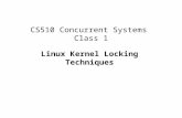 CS510 Concurrent Systems Class 1 Linux Kernel Locking Techniques.