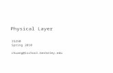 Physical Layer IS250 Spring 2010 chuang@ischool.berkeley.edu.