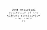 Semi-empirical estimation of the climate sensitivity Torben Schmith DMI.