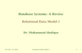 ICS 541 - 01 (072)Relational Data Model 11 Database Systems: A Review Relational Data Model 1 Dr. Muhammad Shafique.