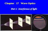 Part 1 Interference of light Chapter 17 Wave Optics.