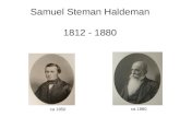 Samuel Steman Haldeman 1812 - 1880 ca 1850 ca 1880.