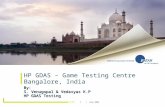 1/ June 2009 HP GDAS – Game Testing Centre Bangalore, India By: S. Venugopal & Vedavyas K.P HP GDAS Testing.