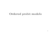 1 Ordered probit models. 2 Ordered Probit Many discrete outcomes are to questions that have a natural ordering but no quantitative interpretation: Examples: