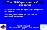 The EPIC-pn spectral response Frank Haberl EPIC Cal meeting, Tübingen, 3.-4. February 2003 Status of the pn spectral response in SAS5.4.1 Latest developments.