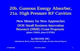 2/7/2002 RolMUCOOL/MICE1 20b. Gaseous Energy Absorber, 21a. High Pressure RF Cavities New Money for New Approaches DOE Small Business Innovation Research.
