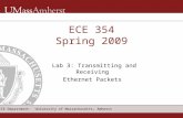 ECE Department: University of Massachusetts, Amherst ECE 354 Spring 2009 Lab 3: Transmitting and Receiving Ethernet Packets.
