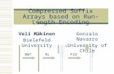 Compressed Suffix Arrays based on Run-Length Encoding Veli Mäkinen Bielefeld University Gonzalo Navarro University of Chile BWTRLFID.