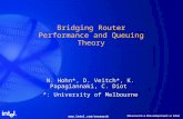 Www.intel.com/research Bridging Router Performance and Queuing Theory N. Hohn*, D. Veitch*, K. Papagiannaki, C. Diot *: University of Melbourne.