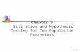 Chap 9-1 Chapter 9 Estimation and Hypothesis Testing for Two Population Parameters.