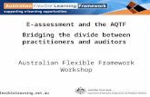 Get into flexible learning flexiblelearning.net.au E-assessment and the AQTF Bridging the divide between practitioners and auditors Australian Flexible.