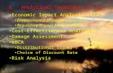 6. Analytical Techniques in EE Economic Impact Analysis (EIA) Environmental Impact Analysis (EIA) Regulatory Impact Analysis (RIA) Cost-Effectiveness Analysis.