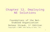 1 Chapter 12. Deploying NE Solutions Foundations of the Net-Enabled Organization Detmar Straub, 1 st Edition Copyright © 2003 John Wiley & Sons, Inc.