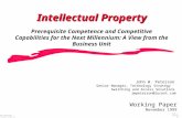 BU IntCap.ppt Printed 3-Nov-99 Page 1 Version 01 Intellectual Property Prerequisite Competence and Competitive Capabilities for the Next Millennium: A.