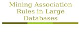 Mining Association Rules in Large Databases. What Is Association Rule Mining?  Association rule mining: Finding frequent patterns, associations, correlations,