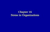 Chapter 16 Stress in Organizations. Learning Goals Understand the body's natural responses to stressful events Discuss various models of the stress response.