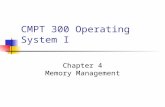 CMPT 300 Operating System I Chapter 4 Memory Management.