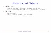 Designing Distributed Objects 1 Distributed Objects  Objective  Understand the difference between local and distributed objects and how to correctly.