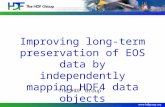 Improving long-term preservation of EOS data by independently mapping HDF4 data objects The HDF Group.