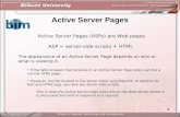 1 Active Server Pages Active Server Pages (ASPs) are Web pages ASP = server-side scripts + HTML The appearance of an Active Server Page depends on who.