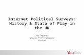 Internet Political Surveys: History & State of Play in the UK Joe Twyman Special Projects Director YouGov.