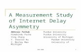 PAM 20081 A Measurement Study of Internet Delay Asymmetry Abhinav PathakPurdue University Himabindu PuchaPurdue University Ying ZhangUniversity of Michigan.