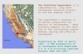 The Parkfield Experiment is a comprehensive, long-term earthquake research project on the San Andreas fault. The experiment's purpose is to better understand.