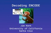 Decoding ENCODE Jim Kent University of California Santa Cruz.