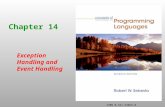 ISBN 0-321-33025-0 Chapter 14 Exception Handling and Event Handling.