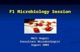 F1 Microbiology Session Matt Rogers Consultant Microbiologist August 2009.