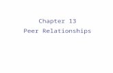 Chapter 13 Peer Relationships. Perspectives on peers:  Piaget  Vygotsky  Others :(“chumship”-Harry Stack Sullivan) Peers.