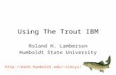 Using The Trout IBM Roland H. Lamberson Humboldt State University simsys