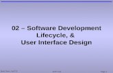 Mark Dixon, SoCCE SOFT 131Page 1 02 – Software Development Lifecycle, & User Interface Design.