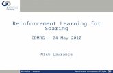 Persistent Autonomous FlightNicholas Lawrance Reinforcement Learning for Soaring CDMRG – 24 May 2010 Nick Lawrance.