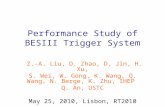 Performance Study of BESIII Trigger System Z.-A. Liu, D. Zhao, D. Jin, H. Xu, S. Wei, W. Gong, K. Wang, Q. Wang, N. Berge, K. Zhu, IHEP Q. An, USTC May.