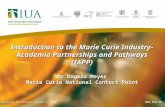 Introduction to the Marie Curie Industry- Academia Partnerships and Pathways (IAPP) Dr Dagmar Meyer Marie Curie National Contact Point University of Limerick,