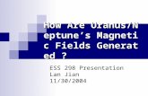 How Are Uranus/Neptune’s Magnetic Fields Generated ? ESS 298 Presentation Lan Jian 11/30/2004.