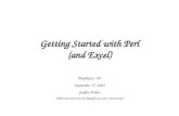 Getting Started with Perl (and Excel) Biophysics 101 September 17, 2003 Griffin Weber (With material from Jon Radoff and Ivan Ovcharenko)